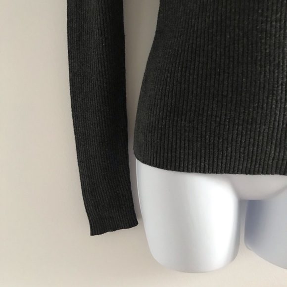 NWOT Jacob Grey Ribbed Turtle Neck Winter Long Sleeve Top Vintage 90’s Y2K - Picture 8 of 13